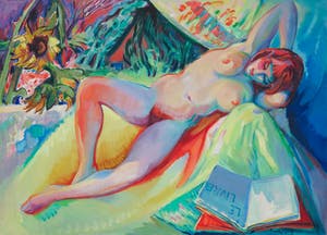 Freek van den Berg - Olieverf op doek, Le Livre (Groot) kopen? Bied vanaf 1000!