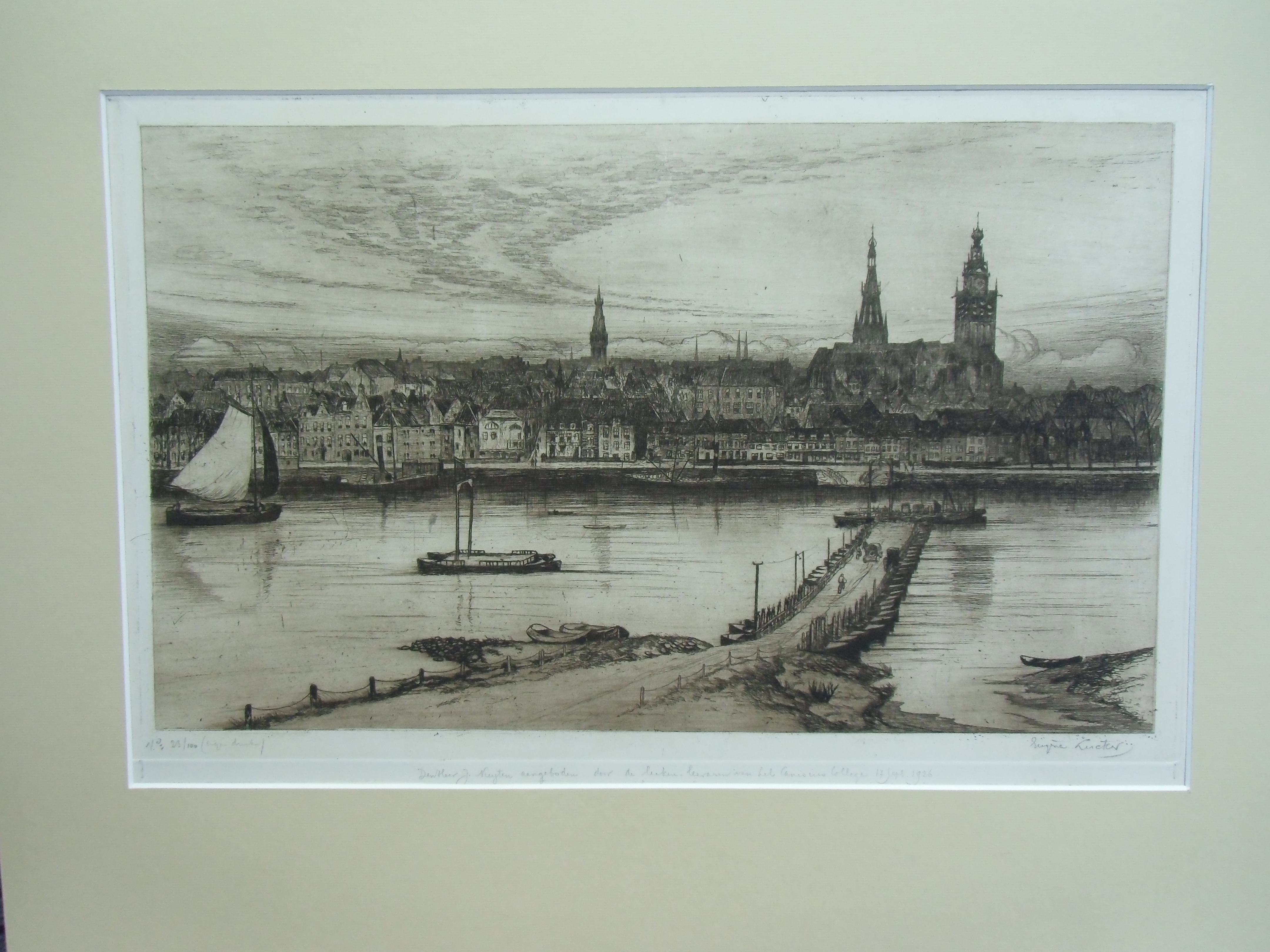 Eugene Lucker - GEZICHT OP NIJMEGEN /// ETS VAN EUGENE LÜCKER kopen? Bied vanaf 190!