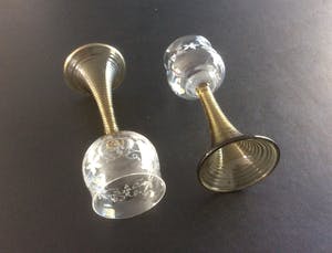 Niet of onleesbaar gesigneerd - Zes kristallen rijnwijnroemers kopen? Bied vanaf 1!