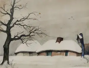 Dirk Baksteen - Boerderij in de Kempen onder de sneeuw kaufen? Bieten Sie von 125!