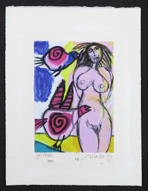 Corneille - Litho, La femme et oiseaux kopen? Bied vanaf 1!