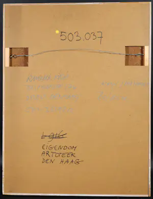 Rineke Kop - Gemengde techniek op paneel, Zonder titel - Ingelijst kopen? Bied vanaf 1!