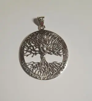Nieuwe zilveren hanger Levensboom groot formaat . kopen? Bied vanaf 50!