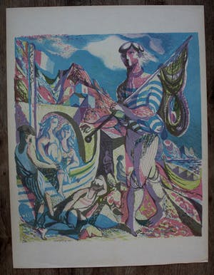 Nicolaas Wijnberg - Kleurenlitho: Zuid Franse visser kopen? Bied vanaf 75!