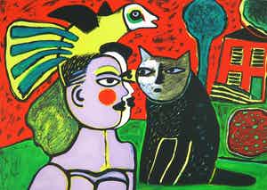 Corneille - Zeefdruk, Maison Rouge verkocht voor € 180!