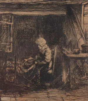 Jozef Israëls - Het oude paar kopen? Bied vanaf 100!