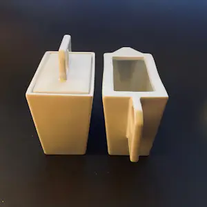Royal Boch - minimalistisch suiker- en melkstel –wit porselein– modern design kopen? Bied vanaf 35!