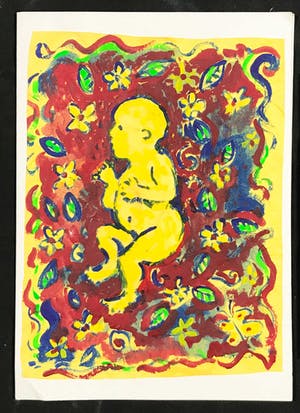 Igor Issacovitch - Lot van twee werken op papier, Vogel en baby kopen? Bied vanaf 1!