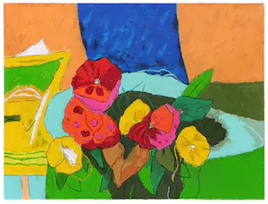 AcheterHenk van Vessem - Kleurenzeefdruk FLEURS Handgesigneerd? Enchérissez de 45!