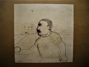 Gorki Bollar - voormalig Joegoslavie - Naief realisme - Pastel - "Jeu de Boules" - gesigneerd kopen? Bied vanaf 25!