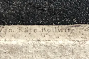 Kathe Kollwitz - Zelfportret met lamp aan tafel kopen? Bied vanaf 1249!