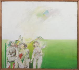 Franscz Witte - Acryl op doek, Bezoek - Ingelijst kopen? Bied vanaf 1!