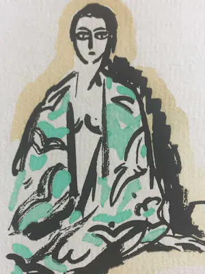 Buy Kees van Dongen - Pochoir - 2 geisha - "La garconne" - 1925? Bid from 250!