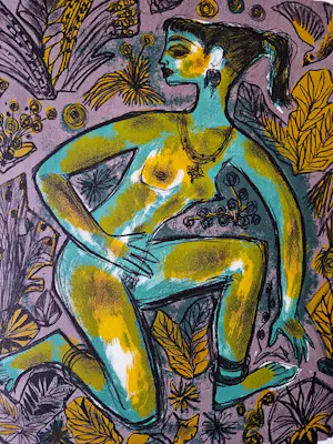 Wim Zwiers - Kleuren- lithografie "vrouwelijk naakt"- zeer kleine oplage (2/6) - 1953 kaufen? Bieten Sie von 57!