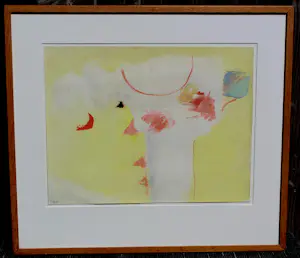 Eugène Brands - grote ingelijste gouache op papier: 'Bloemen in witte vaas' kopen? Bied vanaf 1499!