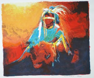 Gerard 't Hart - Zeefdruk, Sjamaan III kopen? Bied vanaf 1!