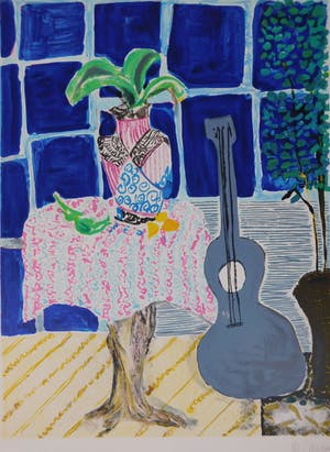 Wendy Chazin - Composition with Guitar and Vase kopen? Bied vanaf 30!