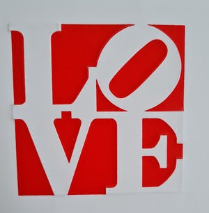Robert Indiana - Love - To draw a straight line kopen? Bied vanaf 350!