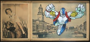 Jan Bollaert - Acryl op papier, Shirley Temple saved - Ingelijst (Groot) kopen? Bied vanaf 50!