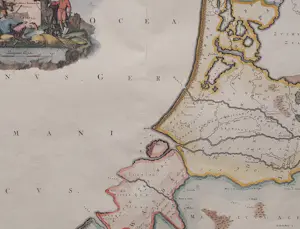 Francois Halma - Holland Zeeland ea Oude Kaart Bataven Friezen 1725 kopen? Bied vanaf 70!