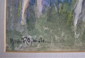 Harrie van Rosmalen - Aquarel - Geitje bij wit huis in landschap aan plas kopen? Bied vanaf 40!