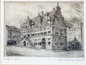Hendrik de Laat - Stadhuis Nijmegen - Ets vendu pour 55€ !