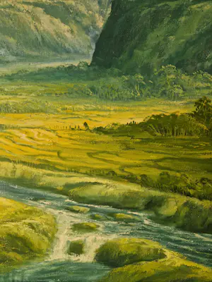 Niet of onleesbaar gesigneerd - Panorama gorge Ngarai Sianok, West- Sumatra kopen? Bied vanaf 1!