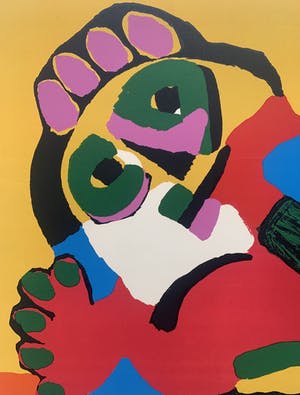 Karel Appel - Handgesigneerde kleurenzeefdruk | 'Chat' | jaren '70 kopen? Bied vanaf 975!