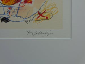 Kees Salentijn - VESTIDOS II / KLEURZEEFDRUK / 66x51cm / KADER / SIG kopen? Bied vanaf 55!