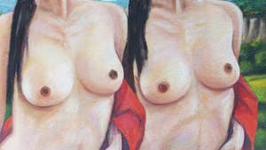 Denny Jacobs - acryl op doek, naakte tweeling - gesigneerd en '10 kopen? Bied vanaf 99!