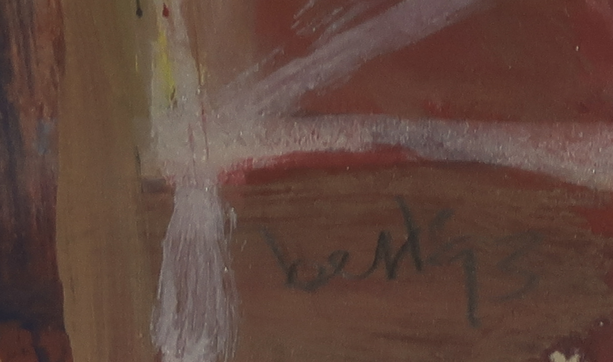 Bert van Zelm - Gemengde techniek op papier, De Timmerman - Ingelijst kopen? Bied vanaf 1!