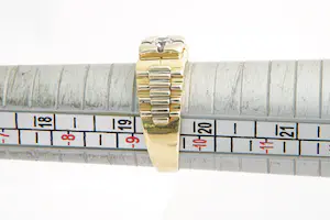 73- Rolex model 18Krt bicolor gouden solitair ring met 0.35ct G/VS briljant kopen? Bied vanaf 470!