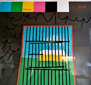 Harrie Gerritz - Verdwaalde Vogel (kijkt door tralies naar het landschap) - Ingelijst kopen? Bied vanaf 49!