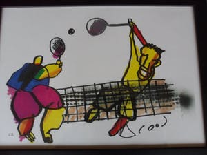 Herman Brood - Zeefdruk. Titel, "Tennissers ". kopen? Bied vanaf 175!