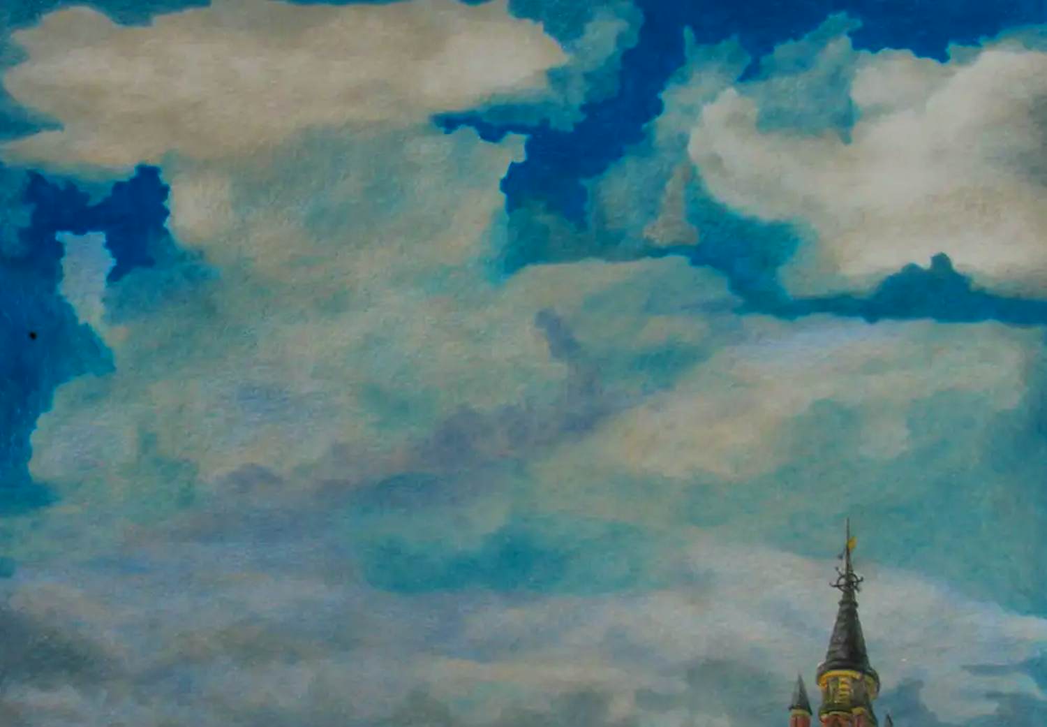 Sees Vlag - Potlood tekening: "s-Gravenhage Vredespaleis" - 2015 kopen? Bied vanaf 125!