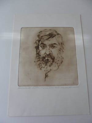 Enric Adsera Riba - Ets. Zelfportret van Enric Adsera Riba kopen? Bied vanaf 25!