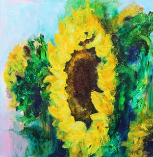 Anke Peddemors - zonnebloemen vierkant kopen? Bied vanaf 30!