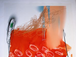 Arturo - Giclée , abstract en kleurrijk – E.A. - 70 x 70 cm kopen? Bied vanaf 30!