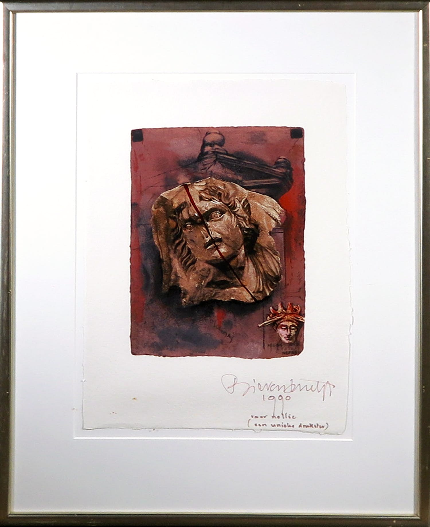 Gerti Bierenbroodspot - Zeefdruk, Petra - Ingelijst verkocht voor € 1!