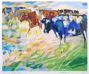 Hans Buenk - Zeefdruk, Springtime II - Ingelijst kopen? Bied vanaf 50!