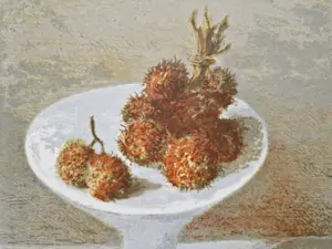 Mart Kempers - Fraai, ingetogen Litho "fruit op witte schaal" kleine oplage (60) - gesigneerd kopen? Bied vanaf 43!