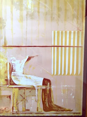 Gerti Bierenbroodspot - 'Saqqara" - Zeefdruk, Ingelijst kopen? Bied vanaf 125!