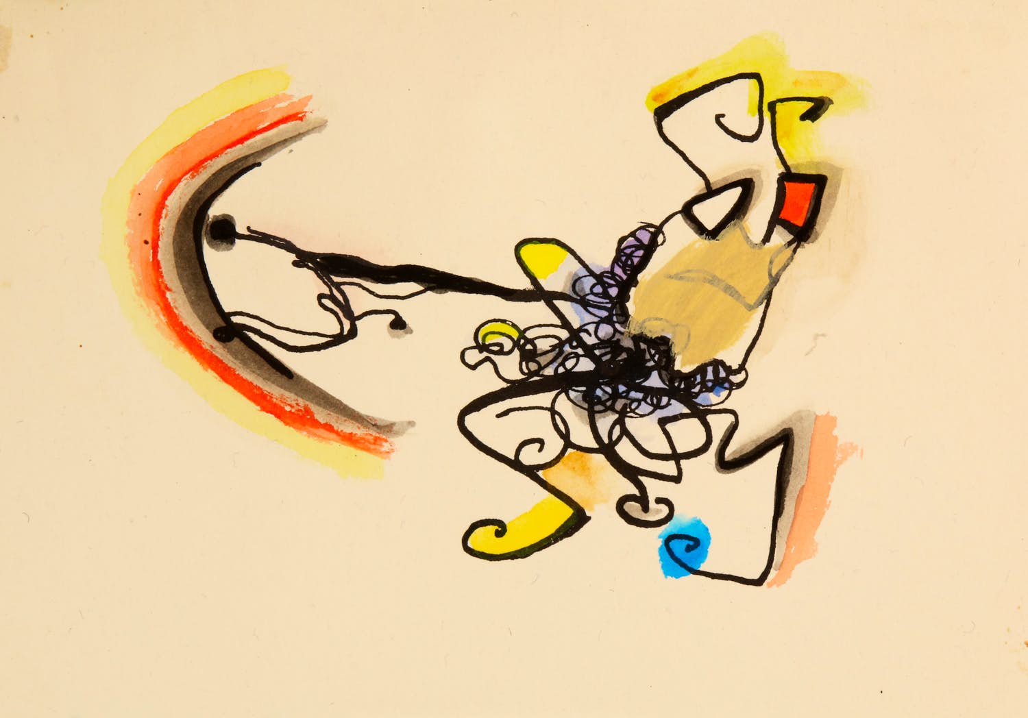 Piet Ouborg - Fantasievoorstelling, zeldzame litho, handgekleurd kopen? Bied vanaf 190!