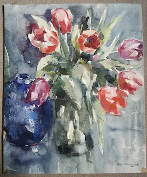 Jopie Limburg - Aquarel kopen? Bied vanaf 40!