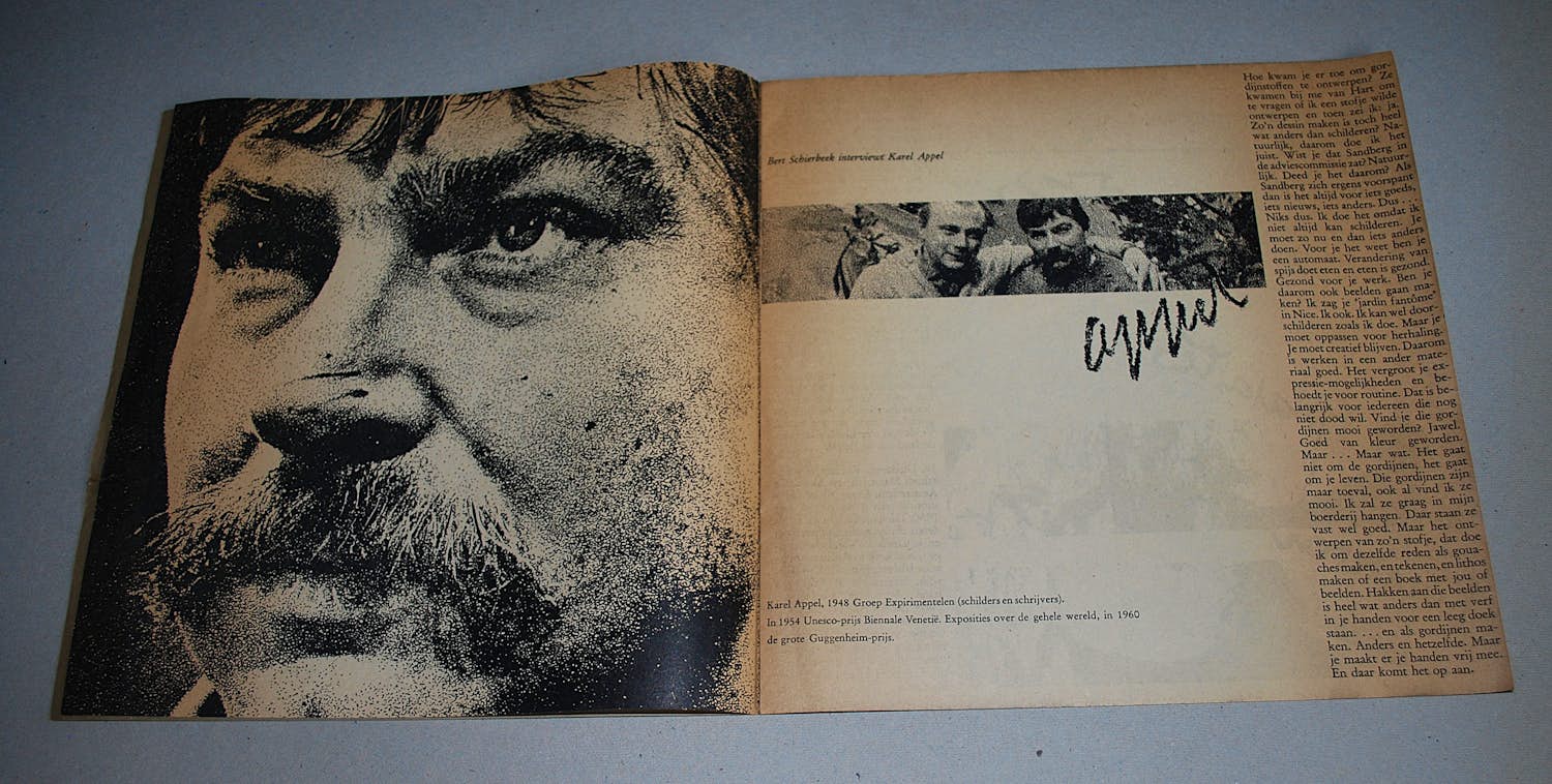 Karel Appel - KD expositie 1963 - zeldzaam ongevouwen, opl.500 - foto's Ed van der Elsken kopen? Bied vanaf 125!