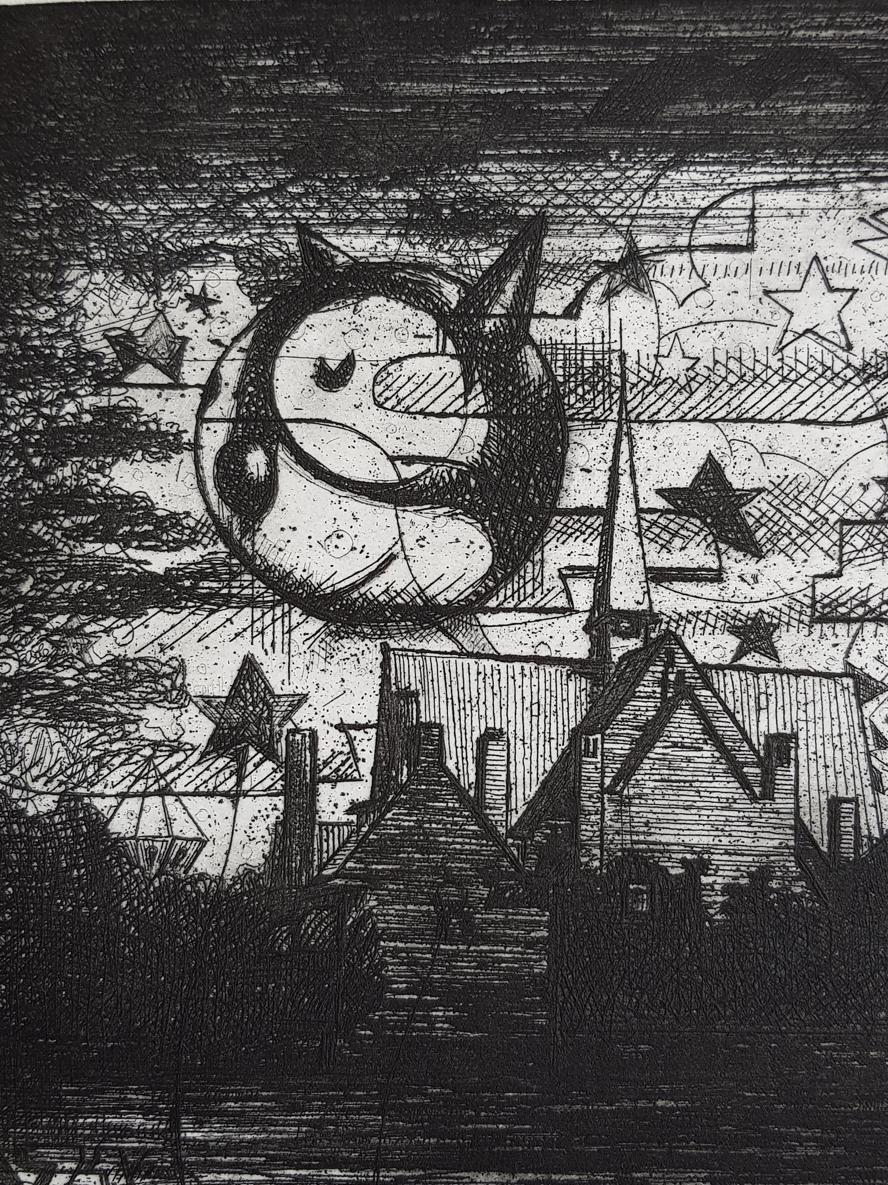 Albert Zwaan - Landschap met een kerk kopen? Bied vanaf 10!