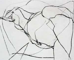 Hans Abbing - Ets: Naakt - 1986 verkocht voor € 45!