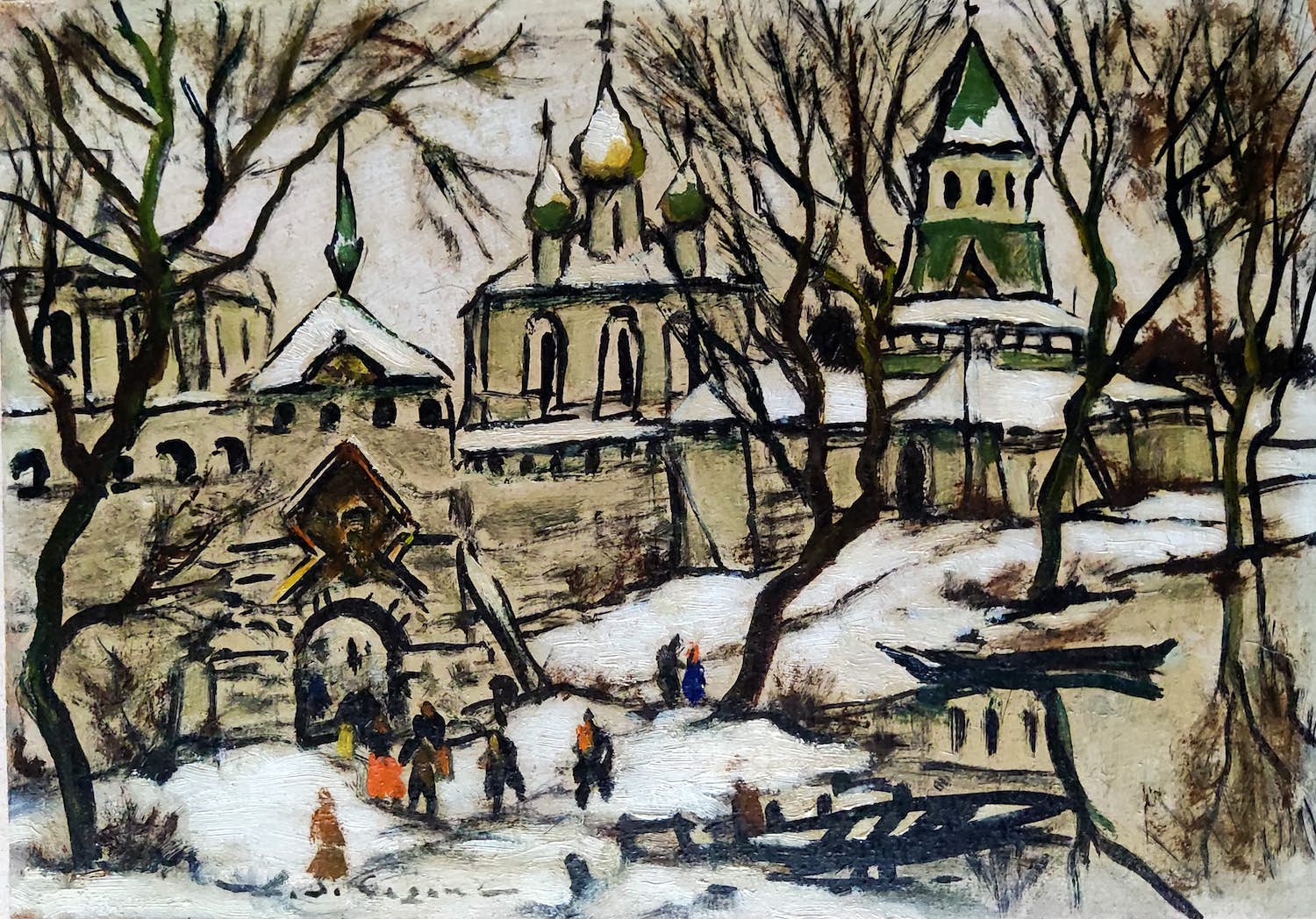 Leonid Sologoub - Orthodox klooster in de winter kopen? Bied vanaf 175!