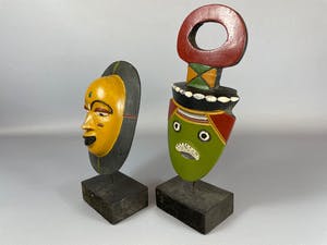 Bobo - 2 African BOBO passport masks - Nigeria. kopen? Bied vanaf 15!