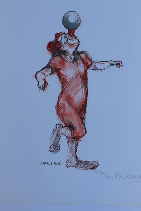 Kees Verkade - Charlie Rivel-handgesigneerd-oplage 350- 50x40 cm kopen? Bied vanaf 35!